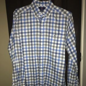 Blue/Grey Vineyard Vines Medium Buttondown - Men’s